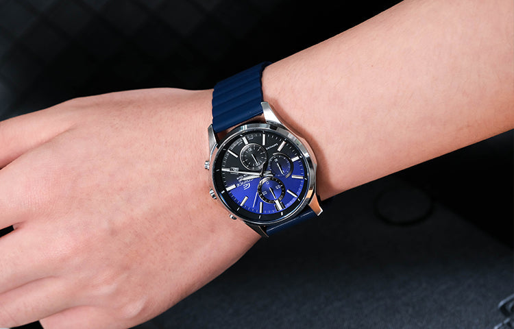 CASIO Quartz Waterproof Sapphire Crystal EDIFICE Mens Blue Analog EFB-530L-2AVUPRD