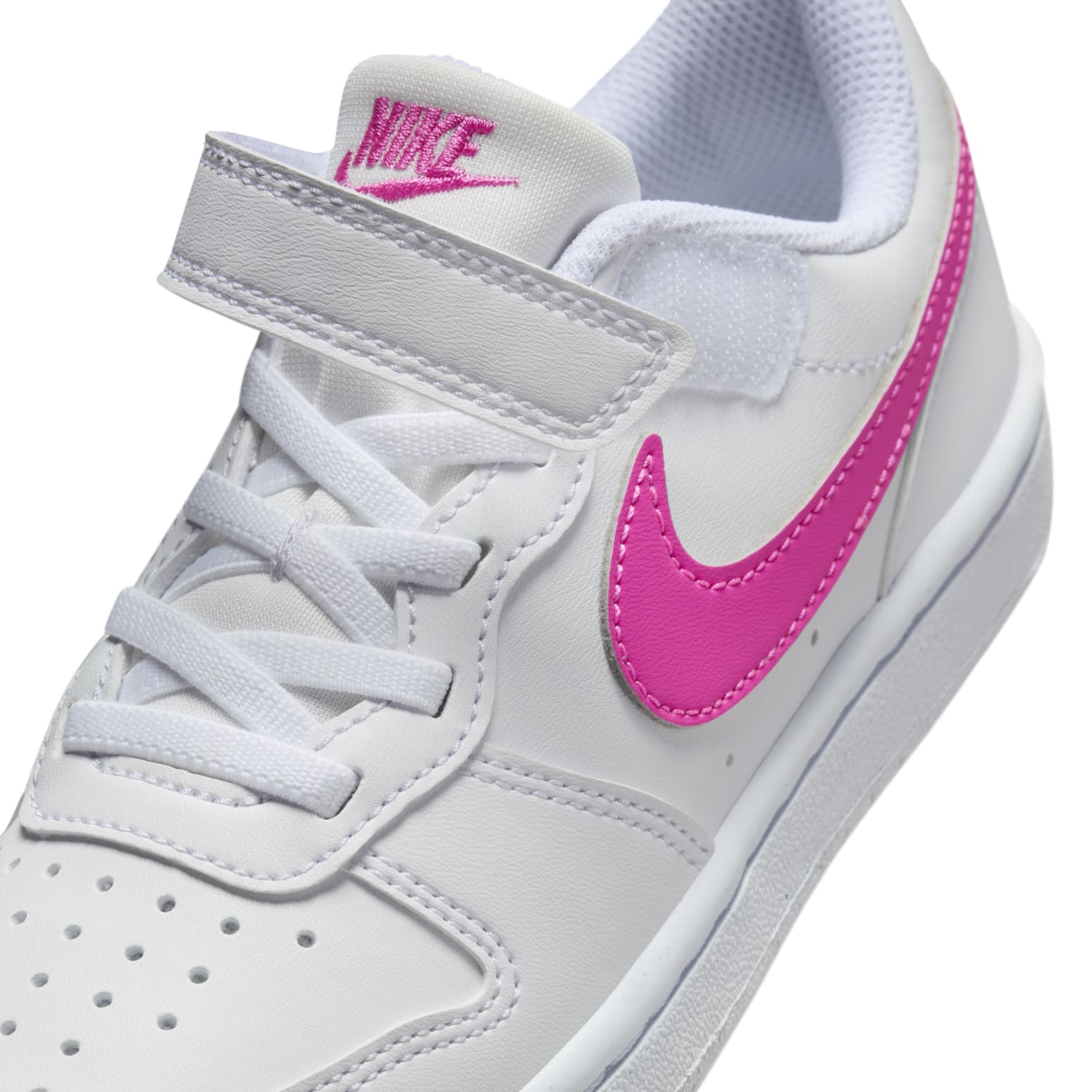 (PS) Nike Court Borough Low Recraft 'White Laser Fuchsia' DV5457-113