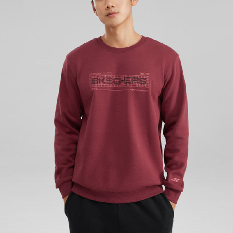 Skechers Letter Embroidered Thickened Round Neck Sweatshirt 'Multi-Color' P423M138
