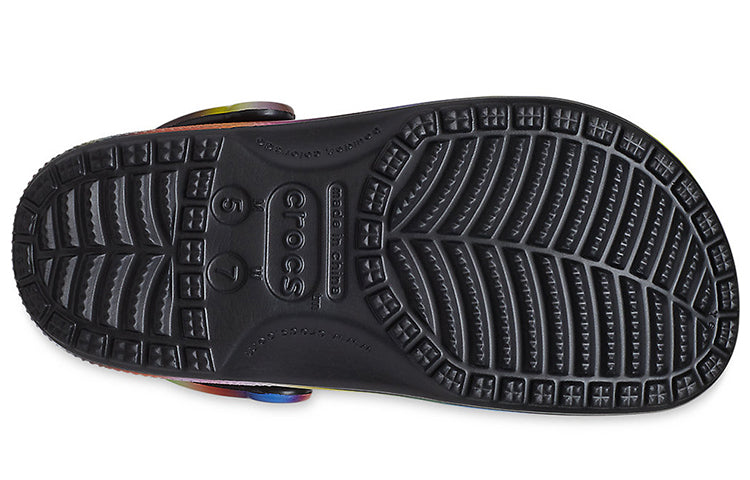 Crocs Colorful Crocs Beach Unisex Multi-Color Black Sandals 207556-0C4