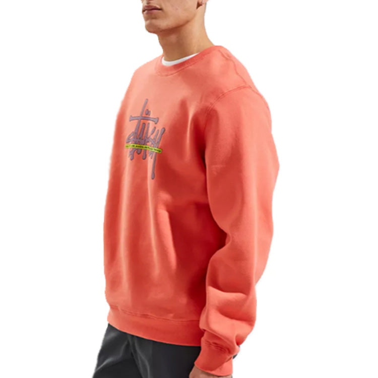 Stussy International Crew Neck Sweatshirt Logo 'Pink  Black' 1914482D