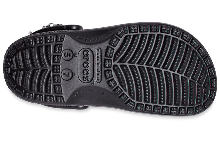 Crocs Classic Feel The Positivity Casual Unisex Black Sandals 207571-001
