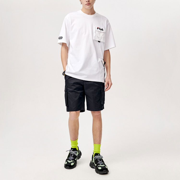 FILA FUSION Round Neck Pullover Short Sleeve White T11M123106F-WT
