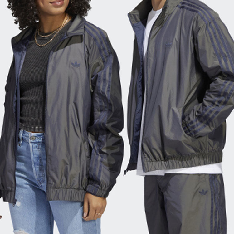 adidas originals Colorful Sports Jacket Autumn Dark Grey Navy Blue HC2189