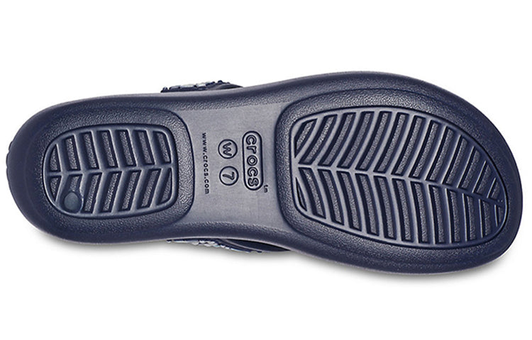 (WMNS) Crocs Monterey Beaded Flip-Flops Deep Blue 206851-410