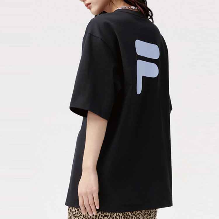 Fila FUSION Casual Sports Round Neck Short Sleeve Couple Style Black T11U126110F-BK
