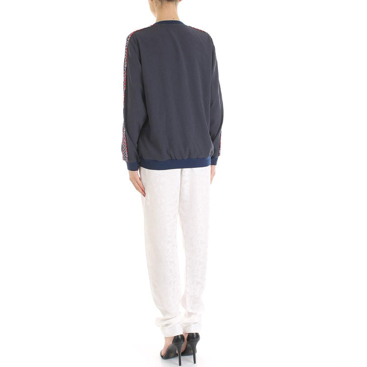 (WMNS) KENZO Tiger Alphabet Printing Pattern Long Sleeves Round Neck Hoodie Dark Blue FA52TO0105AC-77
