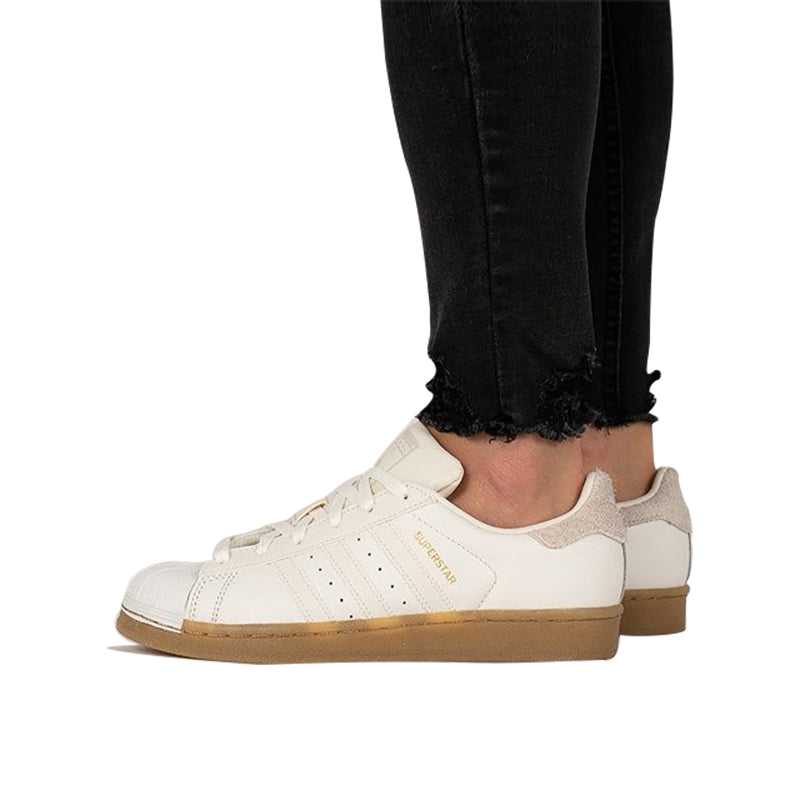 (WMNS) adidas originals Superstar White/Brown B37147