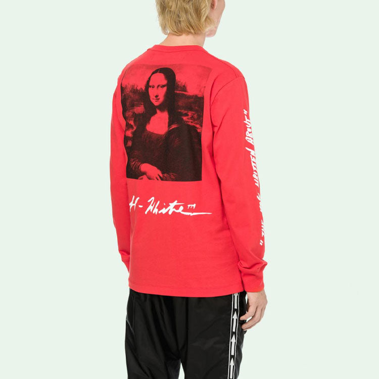 Off-White SS19 Mens Logo Long Sleeve Mona Lisa OMAB001S191850052010