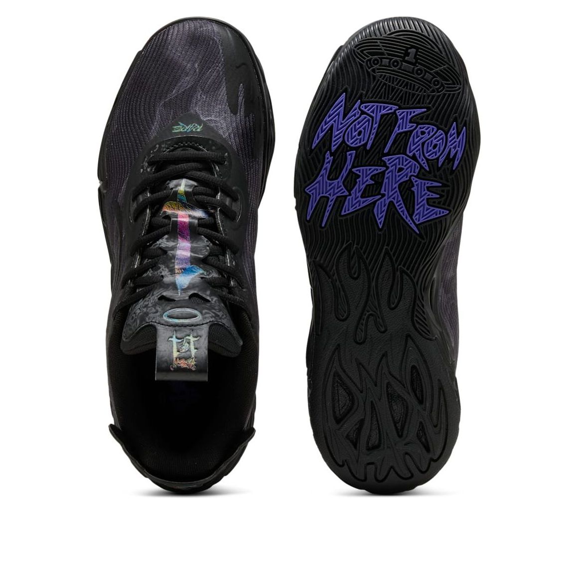 PUMA LaMelo Ball MB.04 Lo Team 'Black Dark Amethyst' 312174-01