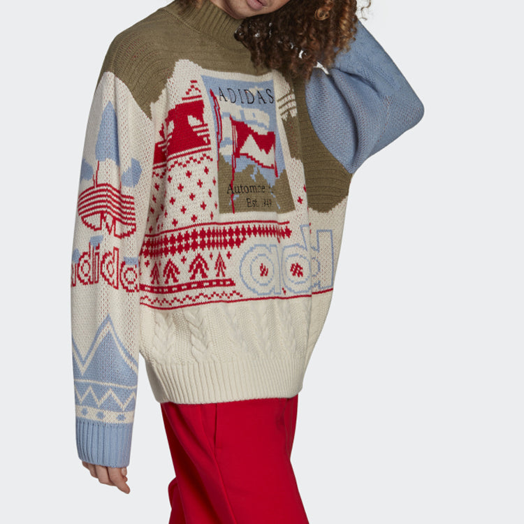 adidas originals Unisex Xmas Jumper Half Turtleneck Sweater Multicolor HK7440