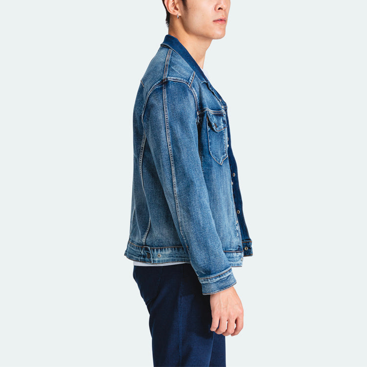 Men's Levis lapel Retro Denim Jacket Denim Blue 67778-0007