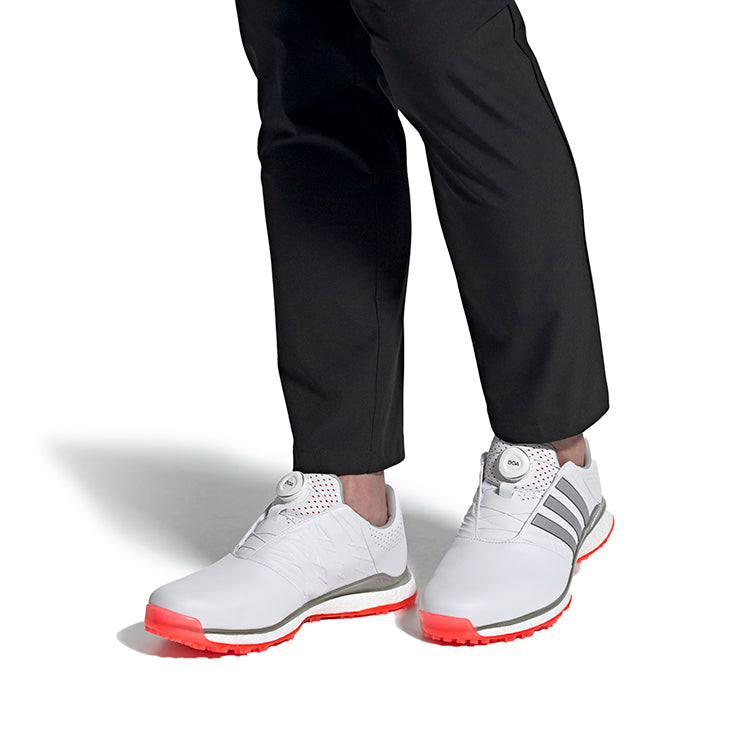 adidas Tour360 XT-SL Boa 2.0 Golf Shoes 'Cloud White Silver Metallic Solar Red' EG4880