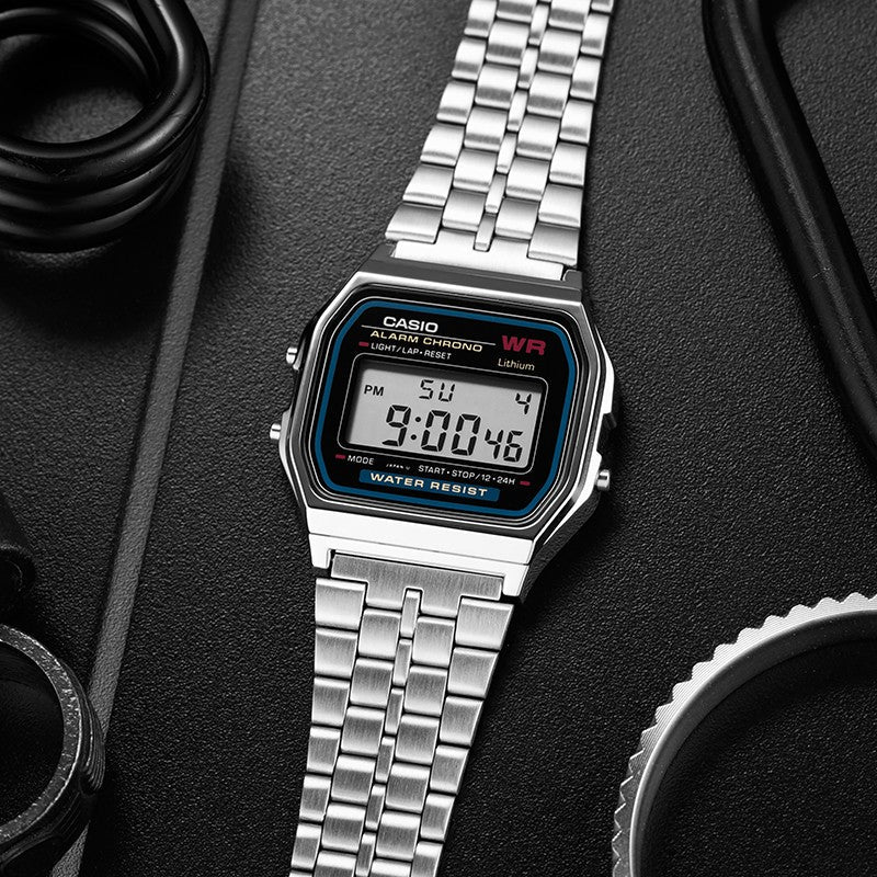 Casio Standard Classic Retro Digital Watch 'Silver Black' LA680WA-1B&A159WA-N1