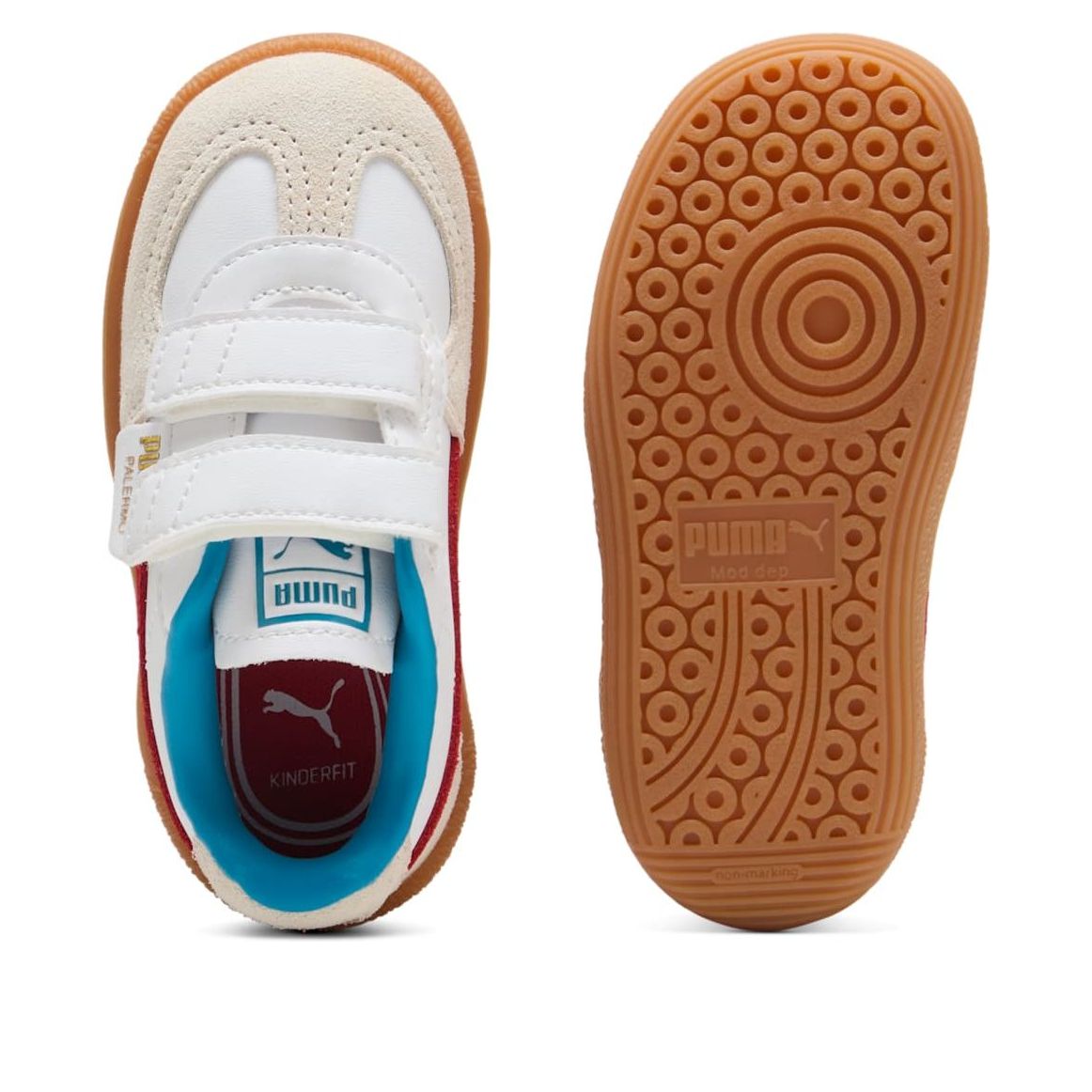 (TD) PUMA Palermo Leather 'White Red' 402004-10