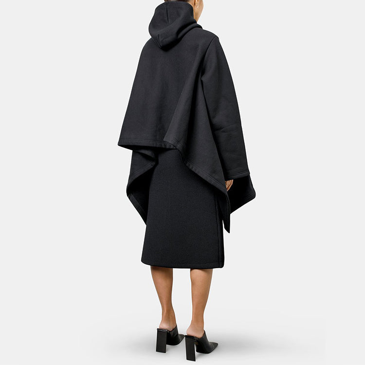 (WMNS) Balenciaga SS21 Solid Color hooded Loose Fit Hoodie Black 645156TJV451000