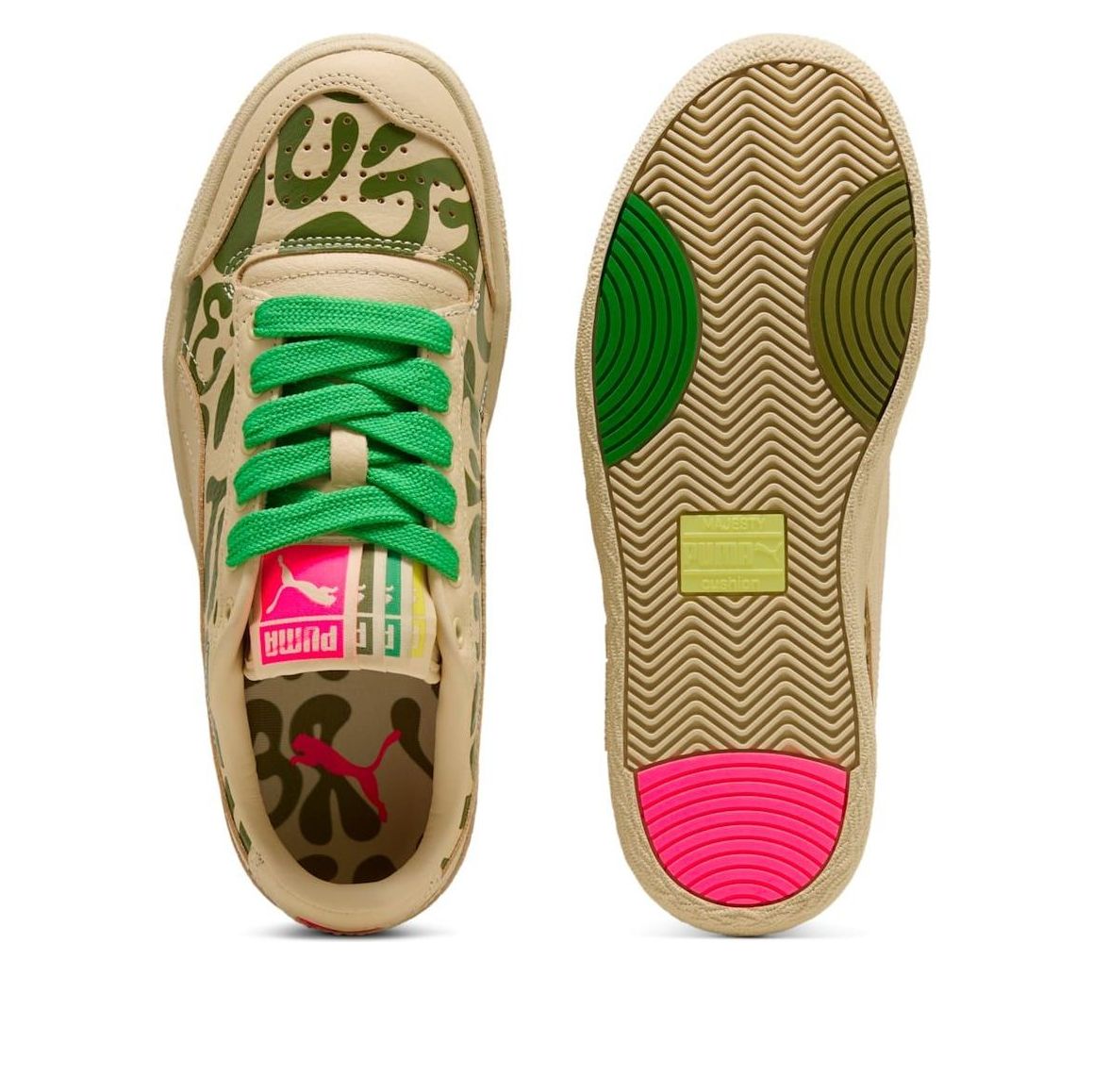 (WMNS) PUMA x Flau'jae Majesty 'Canvas Green Fruit Pure Pink' 408170-01