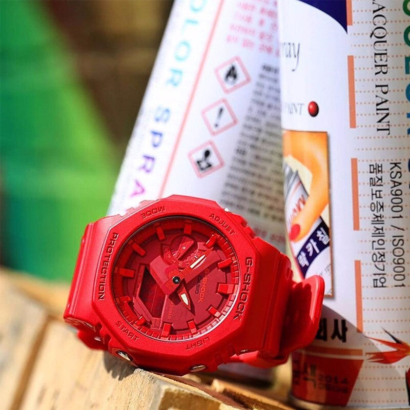 CASIO G-Shock Analog-Digital 'Red' GA-2100-4APR-PERSON