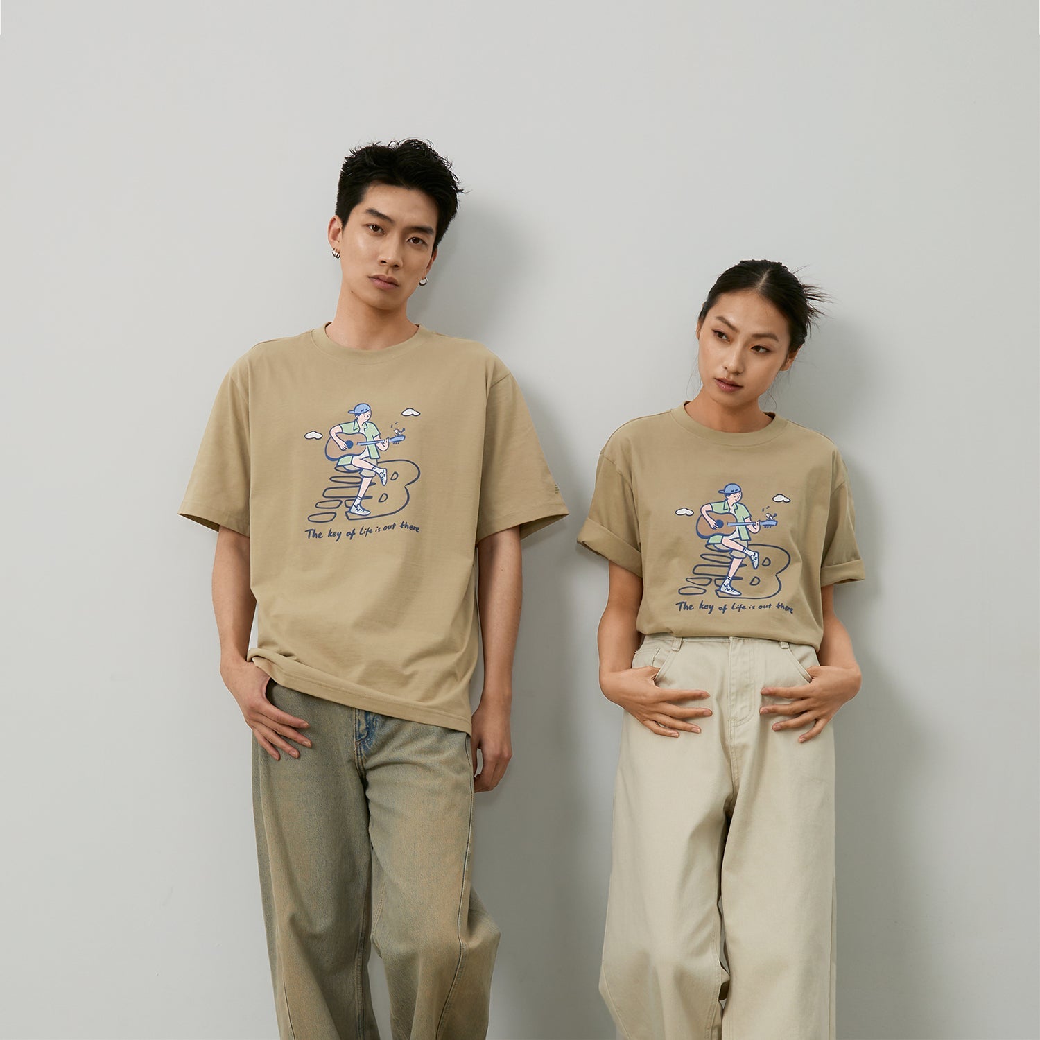 New Balance x PK Guitar Graphic T-Shirt Asia Sizing 'Light Brown' NEE26021-LB