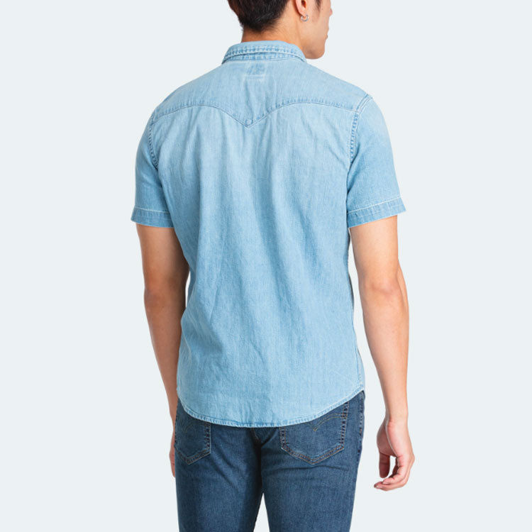 Men's Levis Pocket Denim Short Sleeve Shirt Denim 86626-0001