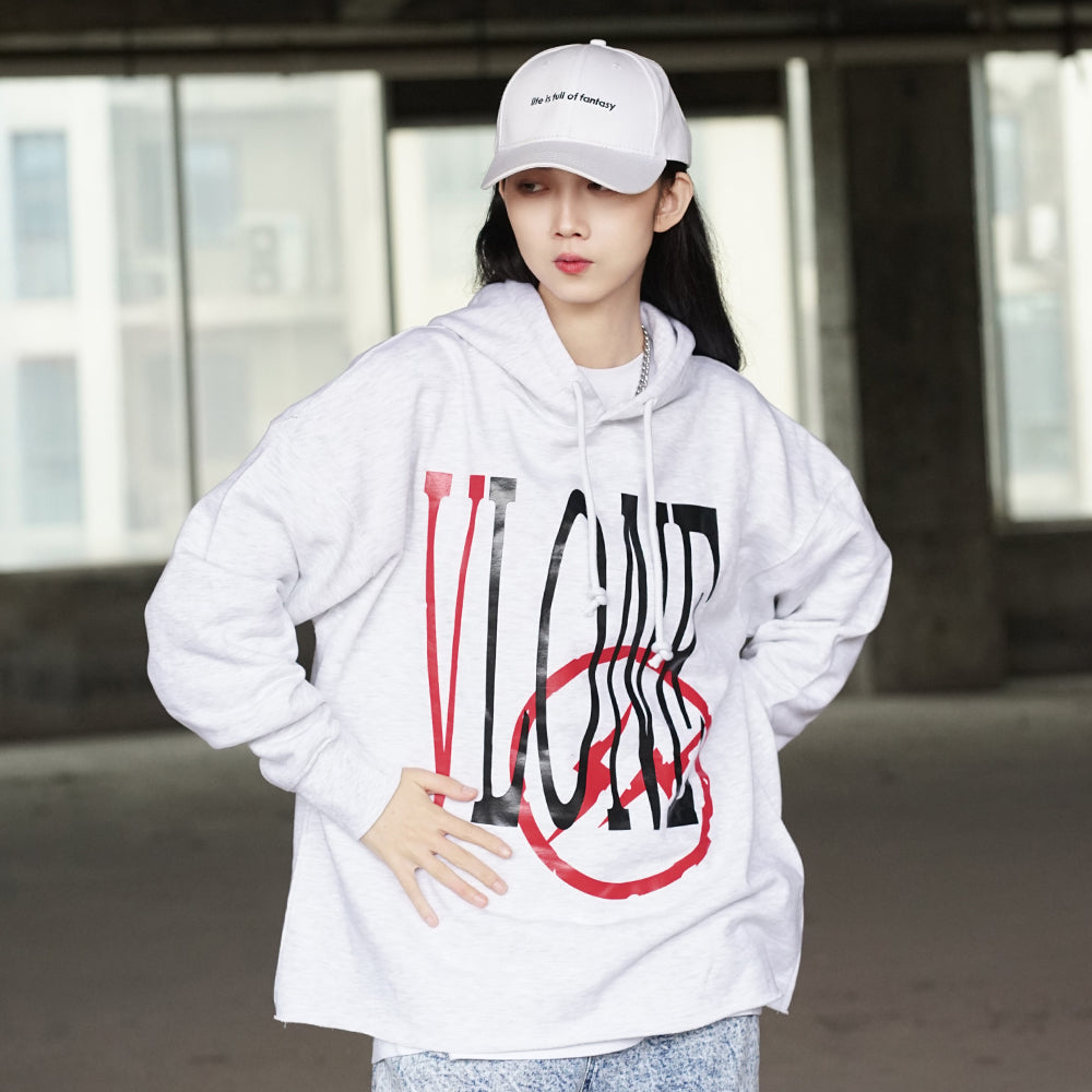 VLONE x Fragment Design Unisex Logo V Grey/Red VLHD17FW003