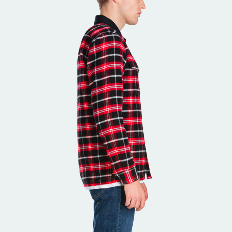 Men's Levis JAHAN LOH Crossover Plaid Long Sleeves Shirt Red 18186-0000