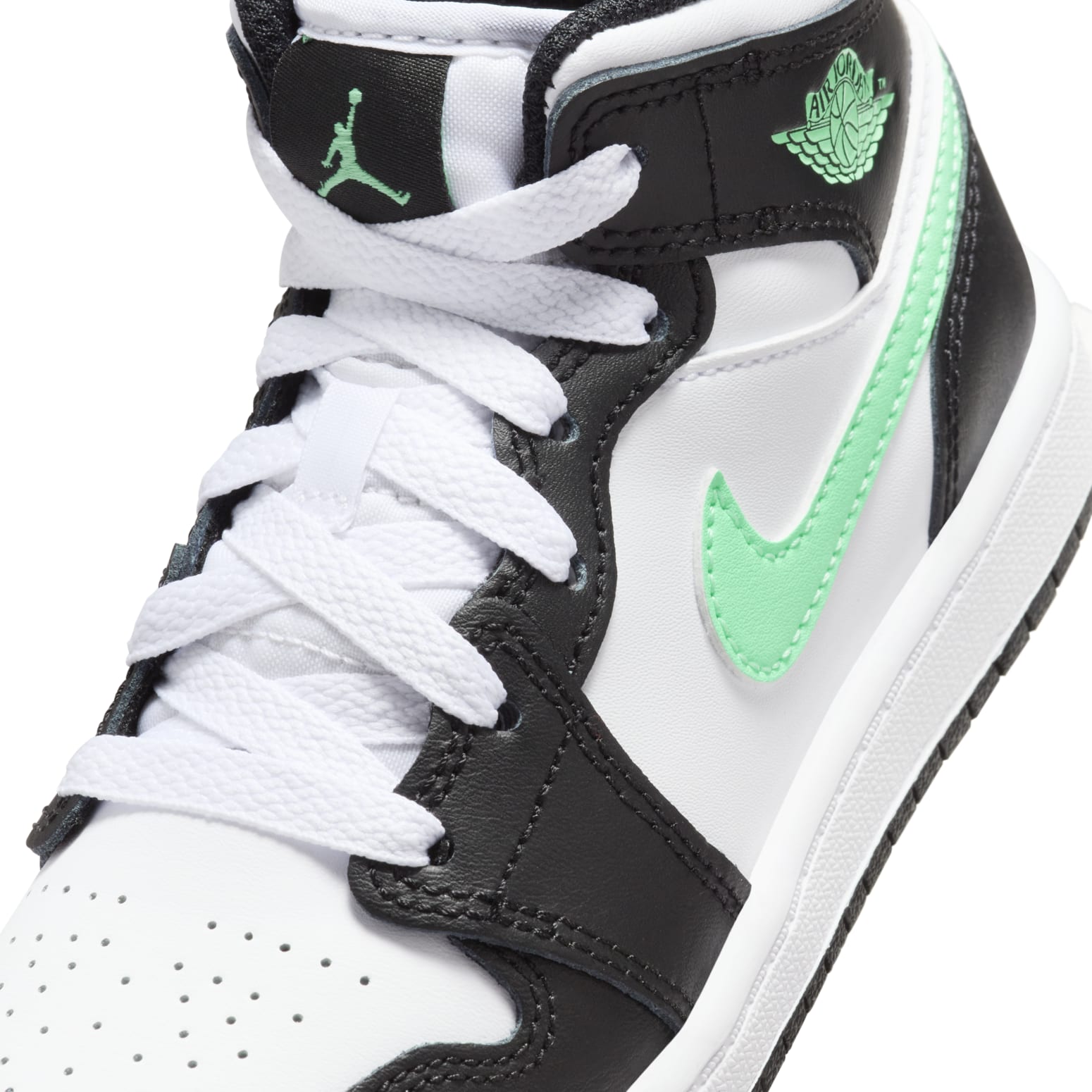 (PS) Air Jordan 1 Mid 'Green Glow' DQ8424-103