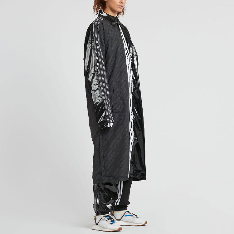 adidas originals x alexander wang Unisex Lapel Long Overcoat Black BP6685