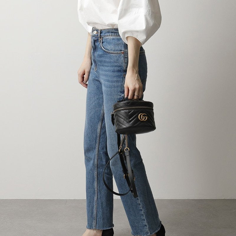 (WMNS) Gucci GG Marmont Series Backpackmini Black 598594-DTDCT-1000