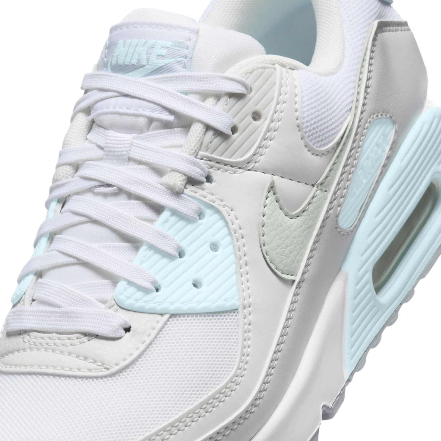 (WMNS) Nike Air Max 90 'White Glacier Blue' DH8010-104