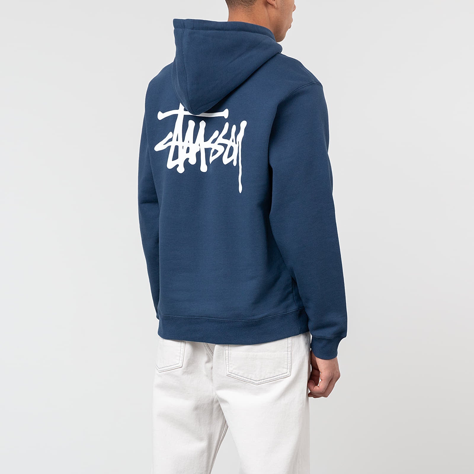 Men's Stussy Emperor Back Large logo Navy Blue 1924464NAVY