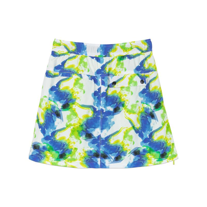 (WMNS) Skechers Casual Skirt 'Green Blue White' L121W032