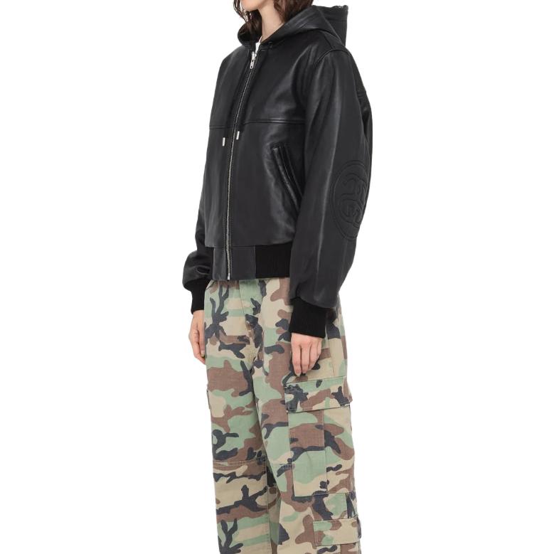 Stussy SS Link Leather Bomber 'Black' 115739