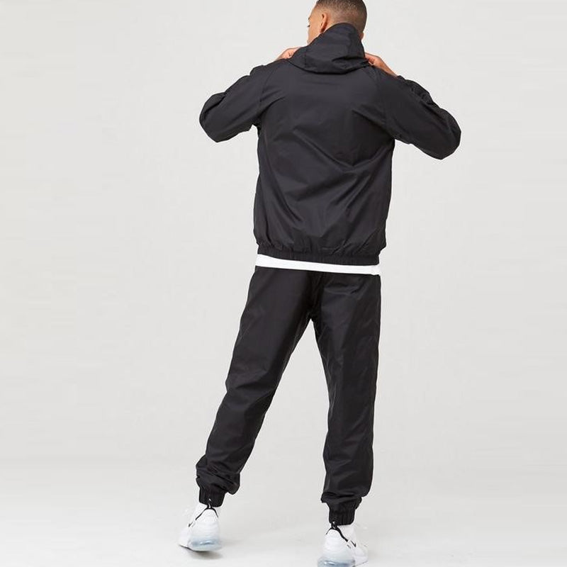 Nike Embroidered Logo Solid Color Sports Suit Black BV3025-010