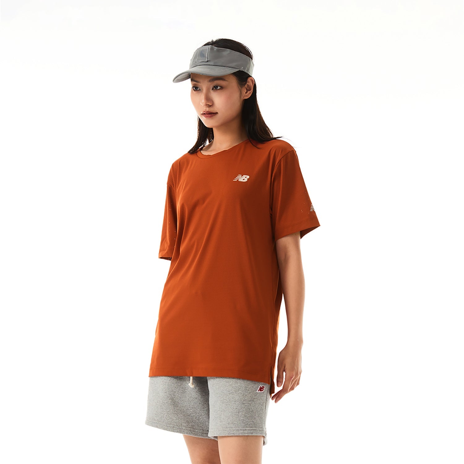 New Balance NB Icon T-shirt Asia Sizing 'Dark Orange' NEE25031-BUR