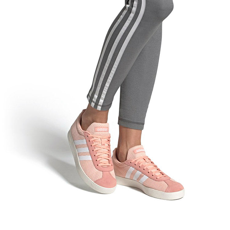 (WMNS) adidas VL Court 2.0 'White Pink' EE6790