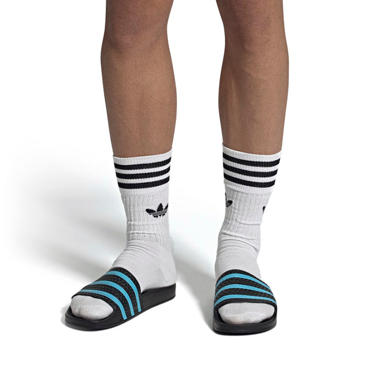 adidas originals Adilette Slides 'Black Blue' EF5503