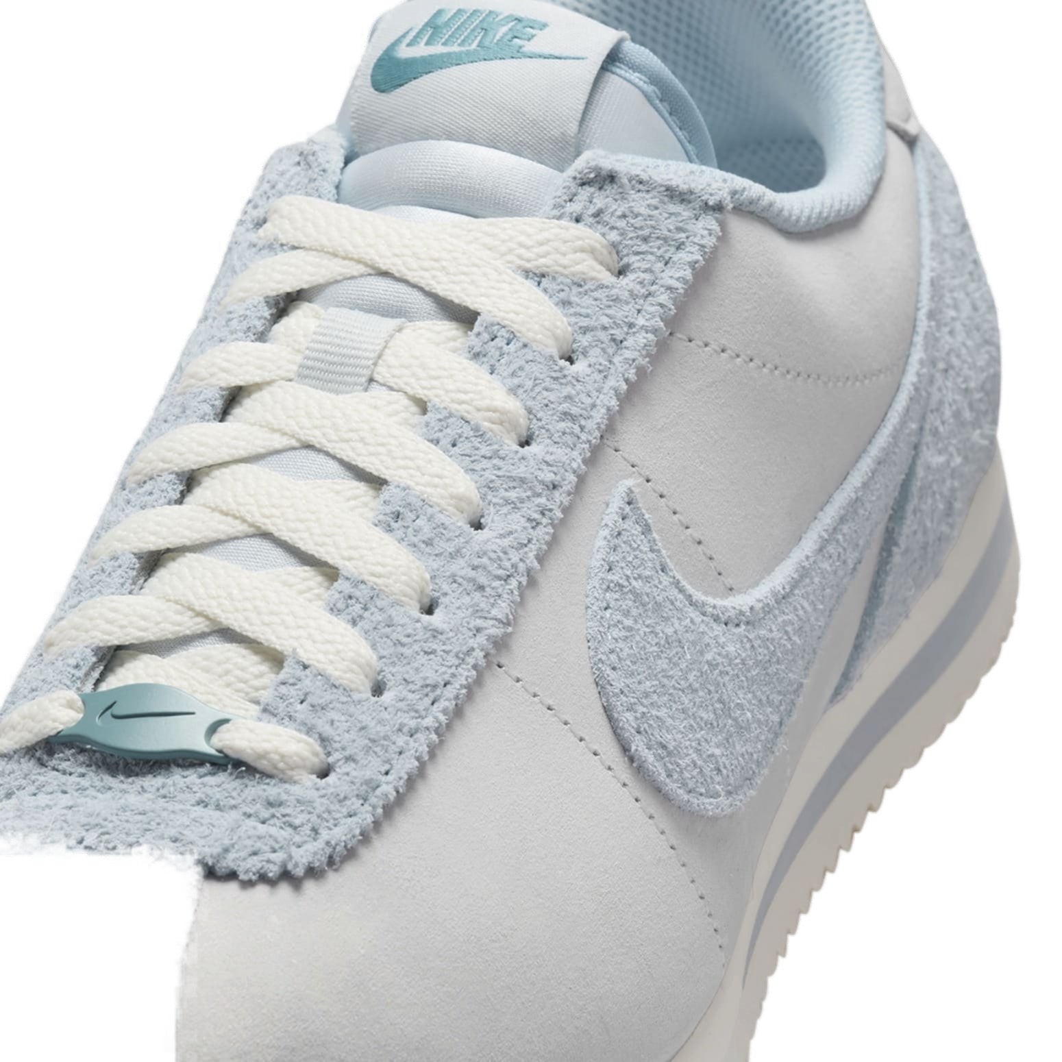 (WMNS) Nike Cortez Premium Leather 'Pure Platinum Armory Blue' HQ1500-043