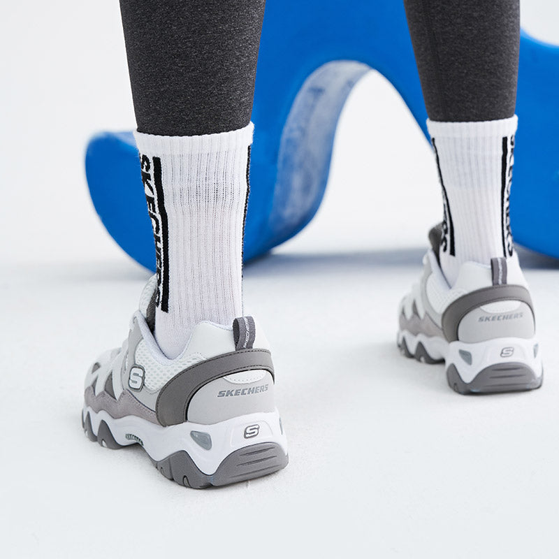 (WMNS) Skechers D'lites 2.0 Grey/White 99999693-WGY