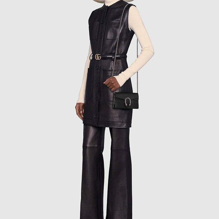 (WMNS) Gucci Dionysus Mini-Sized Single-Shoulder Bag 'Black' 476432-CAOGN-8176