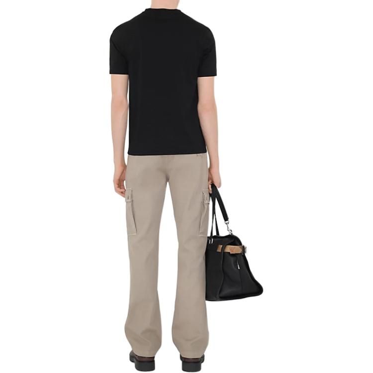 Burberry 26 Check Trim Cotton T-shirt 'Black' 81062481