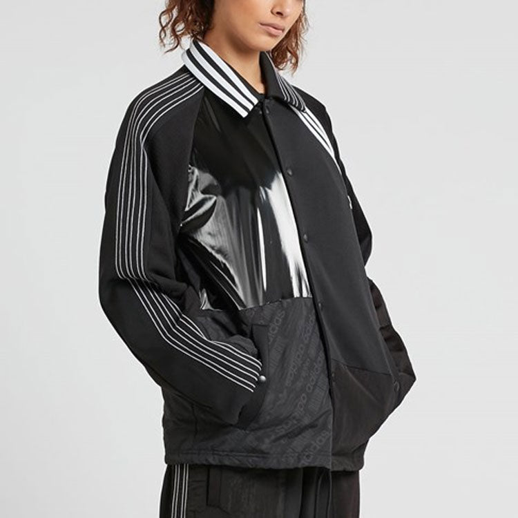 adidas originals x alexander wang Crossover Contrast Color Stitching Stripe Long Sleeves Logo Jacket Black BP6689