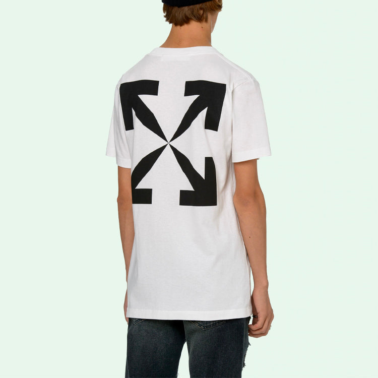 Off-White SS21 Pattern Printing Short Sleeve White OMAA027R21JER0020110