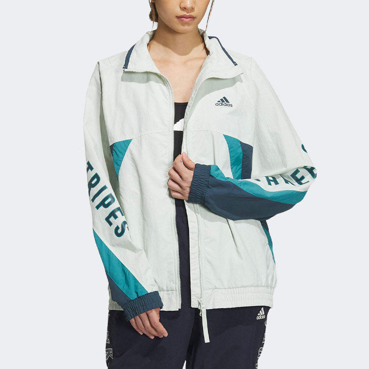 adidas Word Woven jacket Asia Sizing 'White Blue' IS5148