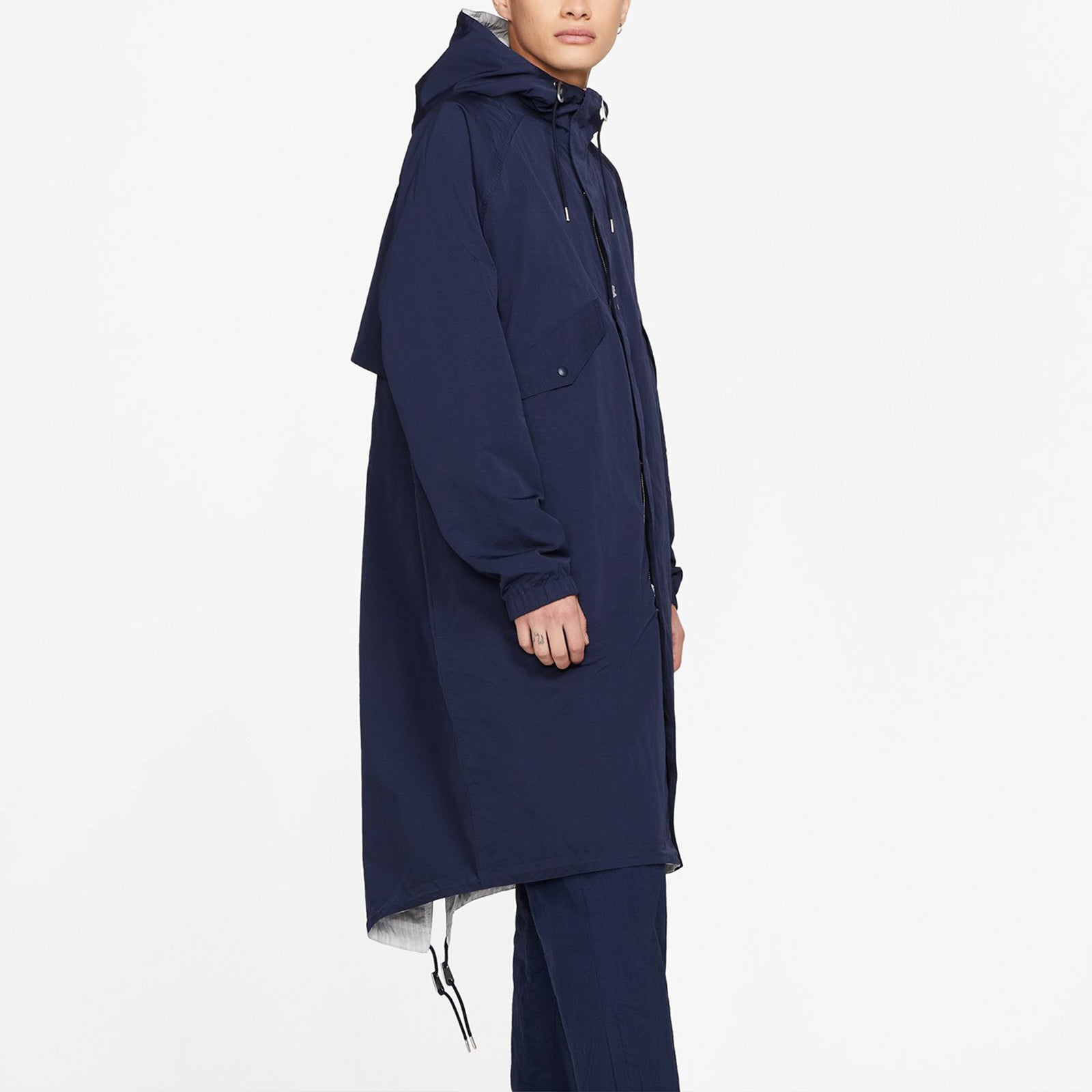 Nike Air x Kim Jones Double-Sided Mid-Length Hooded Jacket Unisex Blue/White DC9983-451
