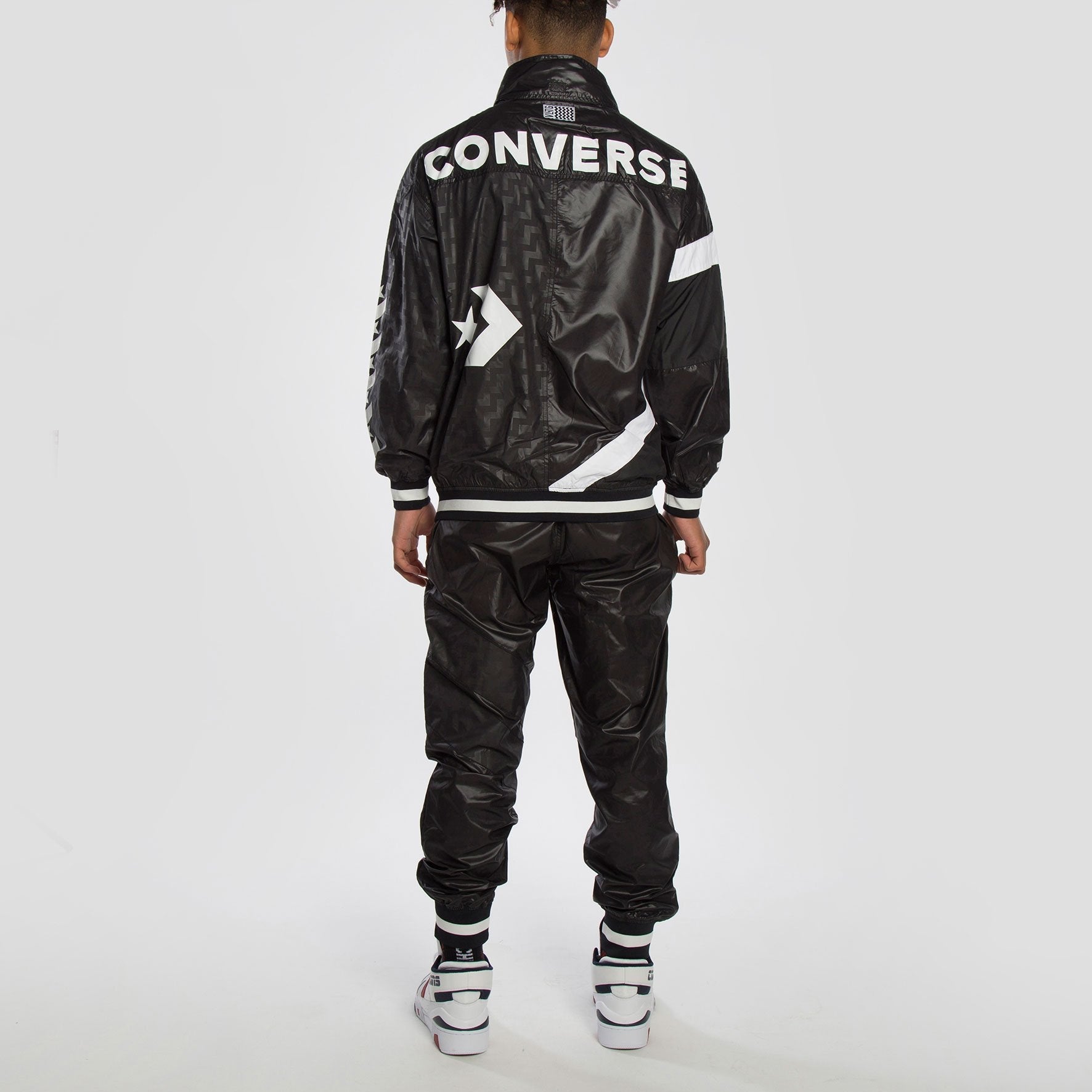 (WMNS) Converse Casual Sports Logo Hooded Jacket Black 10017653-A01