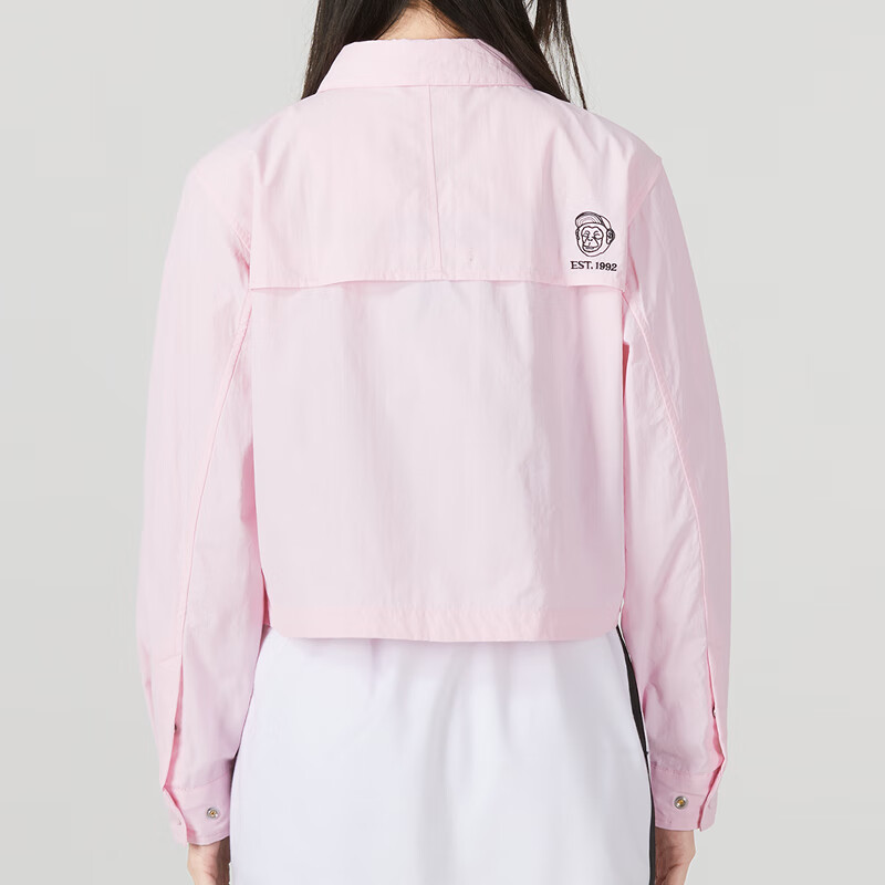 (WMNS) Skechers Logo Printed Shirt 'White Pink' L223W036