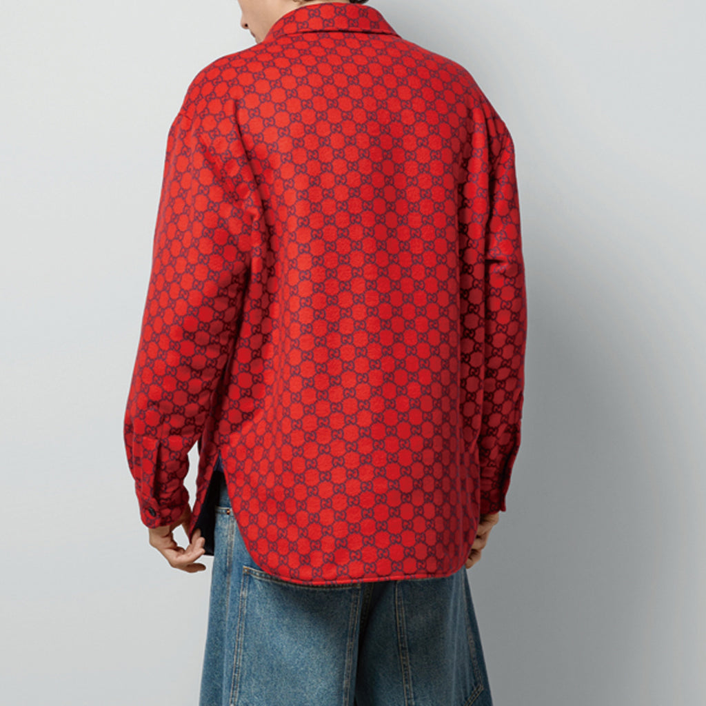 Gucci GG Wool Flannel Padded Overshirt 'Camel Ebony' 762183-ZAPDW-2378