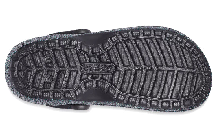 (WMNS) Crocs Classic Glitter Black Lined Clogs 'Starry Skies' 205842-9BD