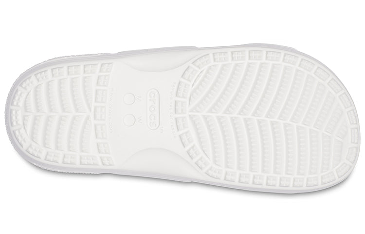 Crocs Classic Non-Slip Wear-Resistant Sports Slippers Unisex White 207350-94S